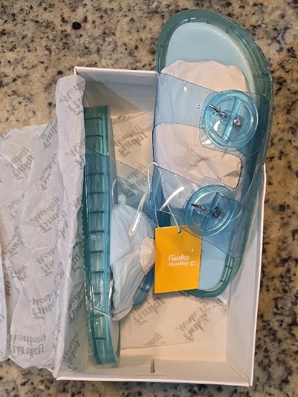 Women’s Light Blue Jelly Slide Sandals